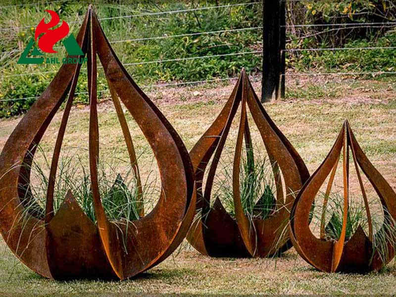 Customized corten steel planter Factory